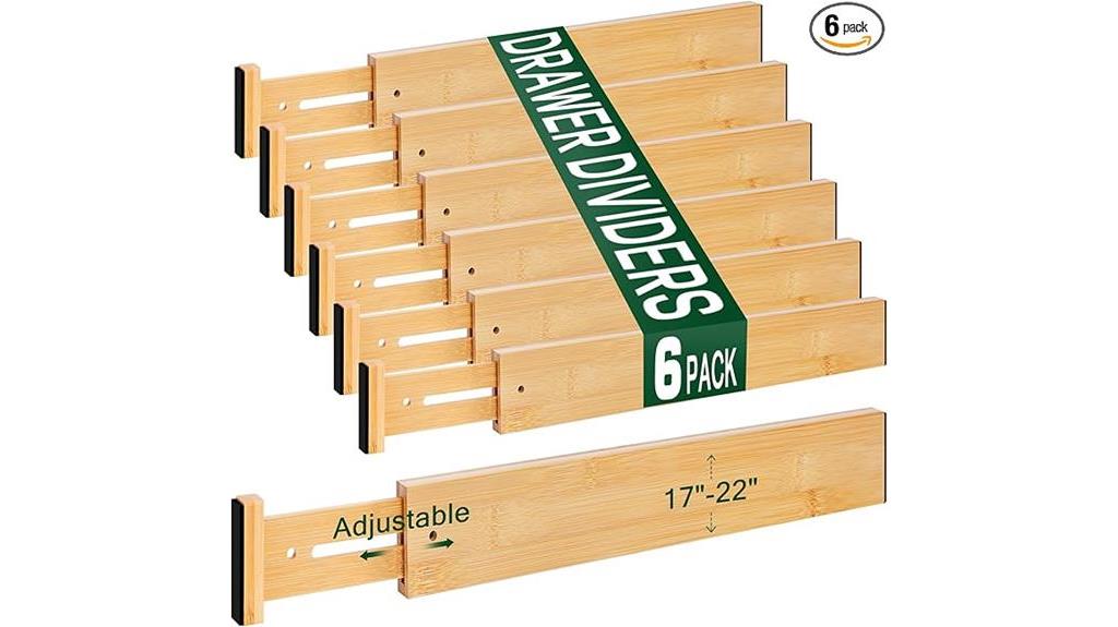 adjustable bamboo drawer dividers