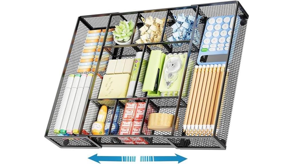 adjustable desk drawer organizer