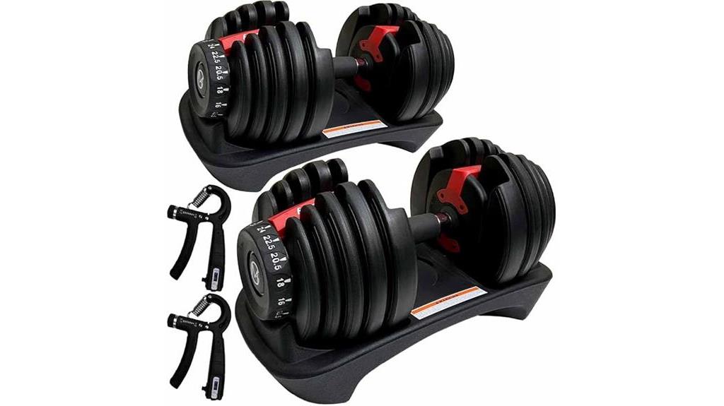 adjustable dumbbell set 52 5 lbs