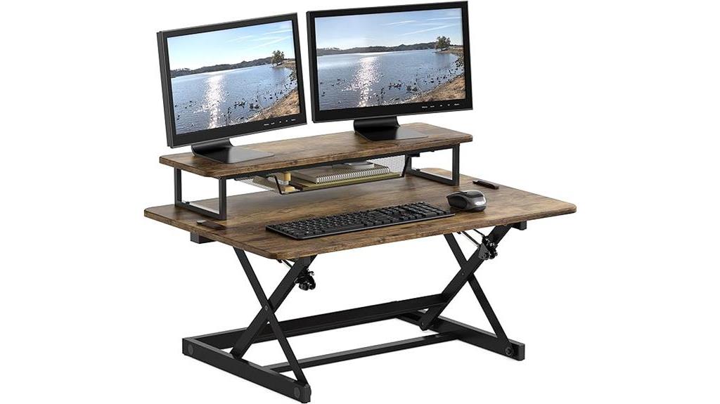 adjustable standing desk converter