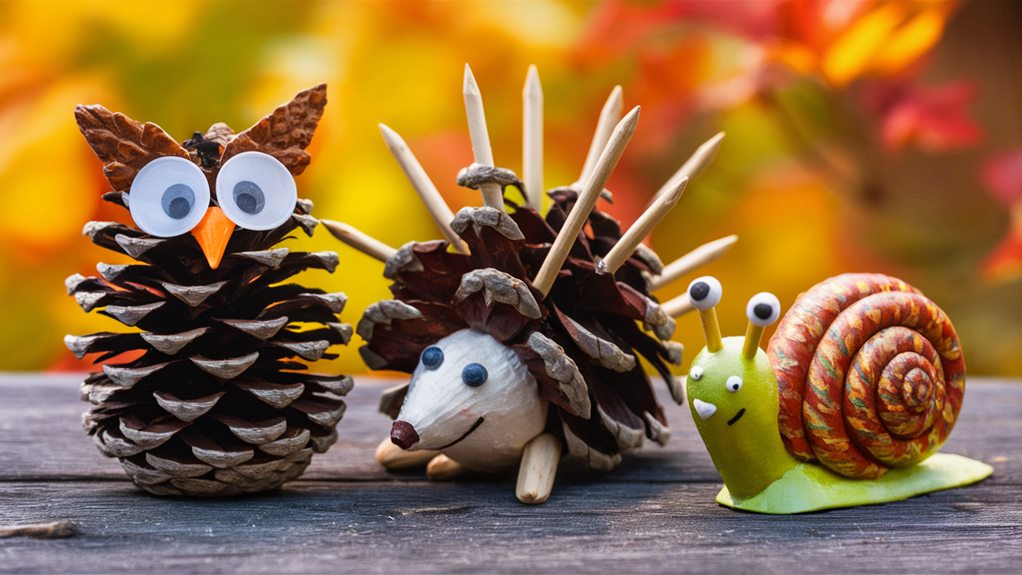 adorable pinecone animal crafts