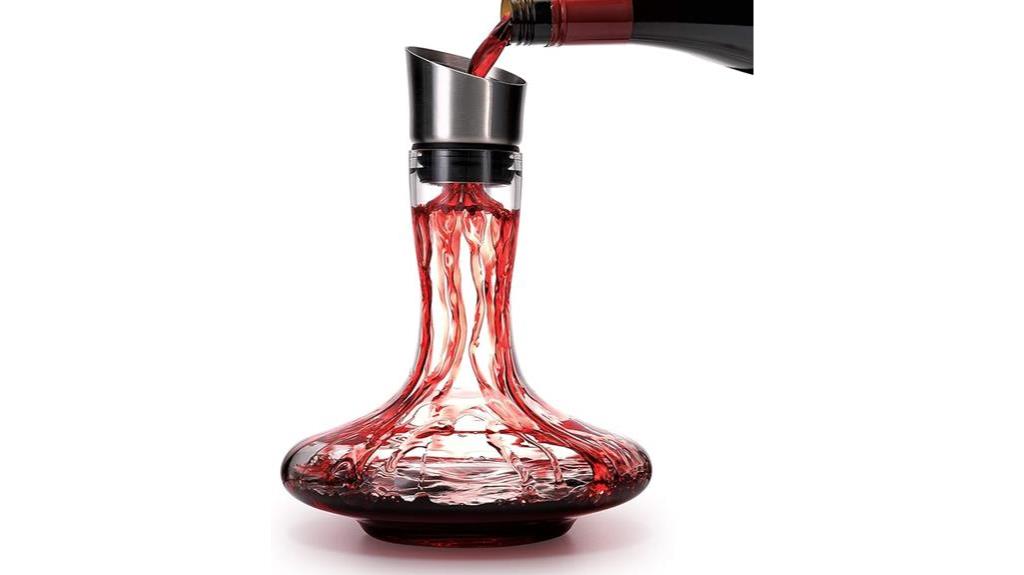 aerating wine decanter design