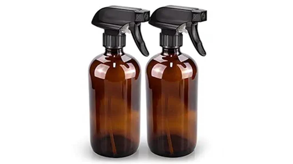 amber glass spray bottles