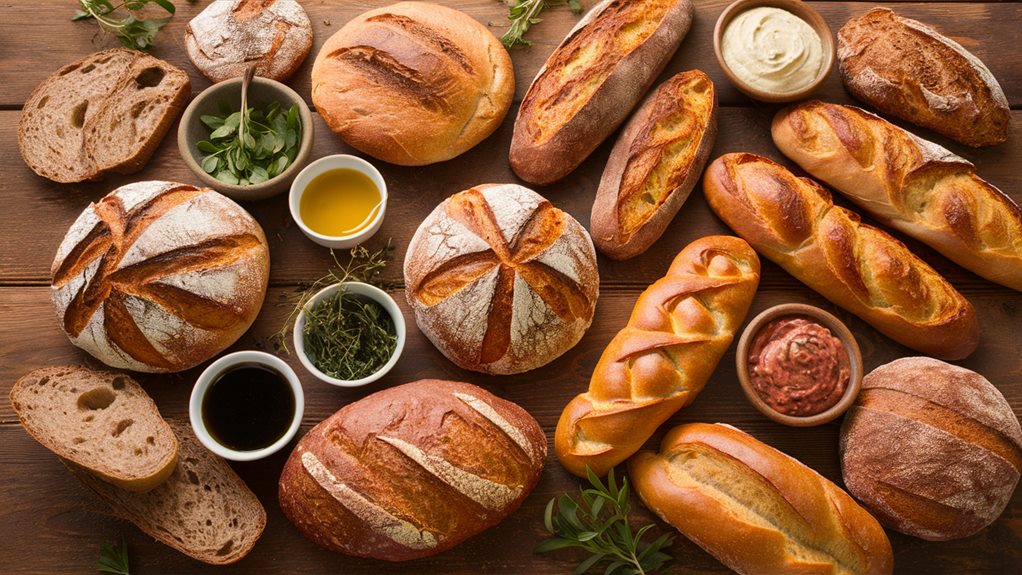 artisanal bread varieties offered