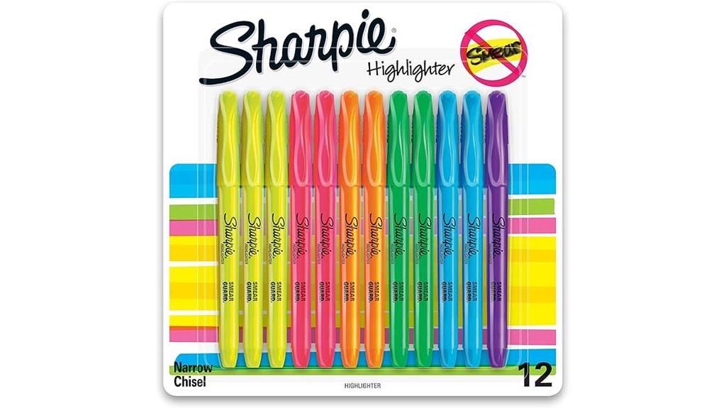 assorted fluorescent highlighters pack