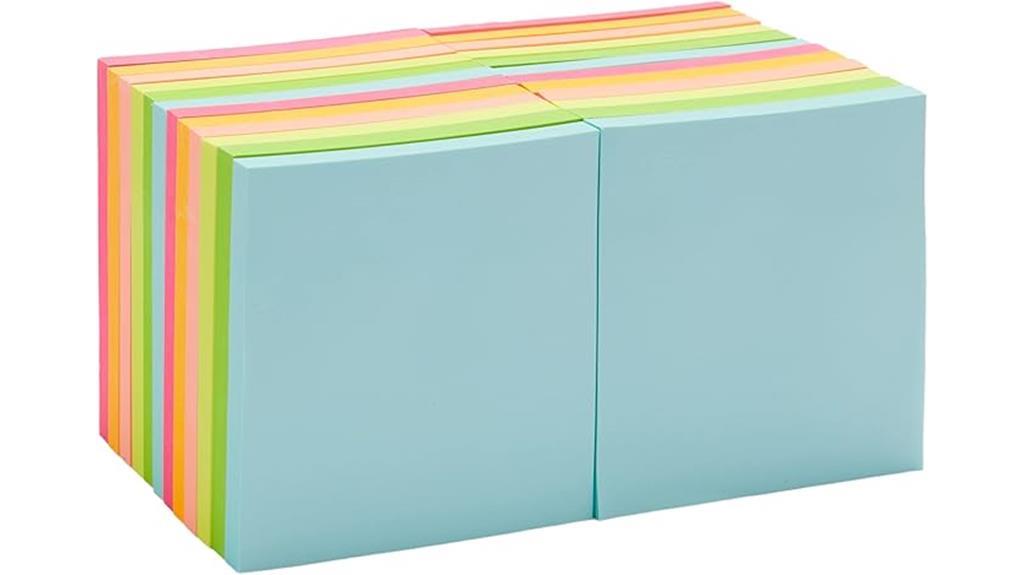 assorted square sticky notes