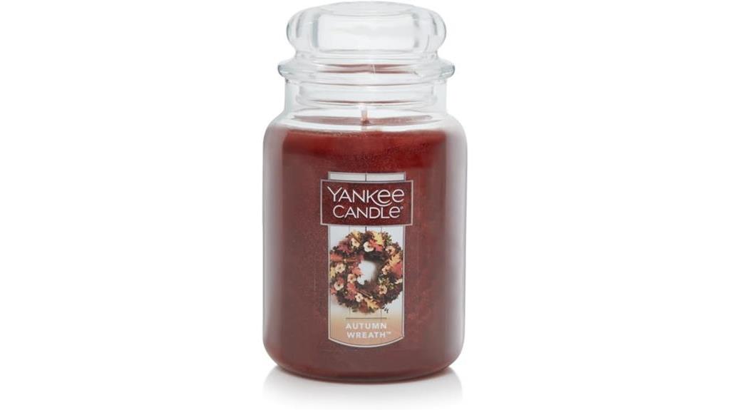 autumn wreath scented candle