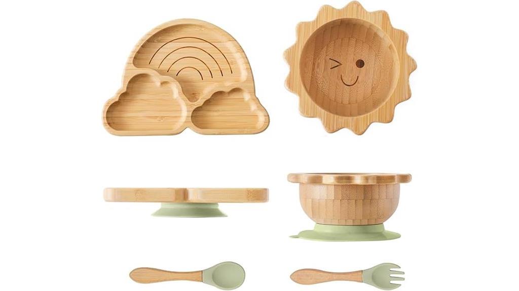 bamboo baby feeding set