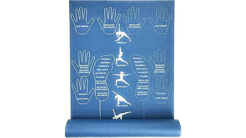 beginner friendly instructional yoga mat