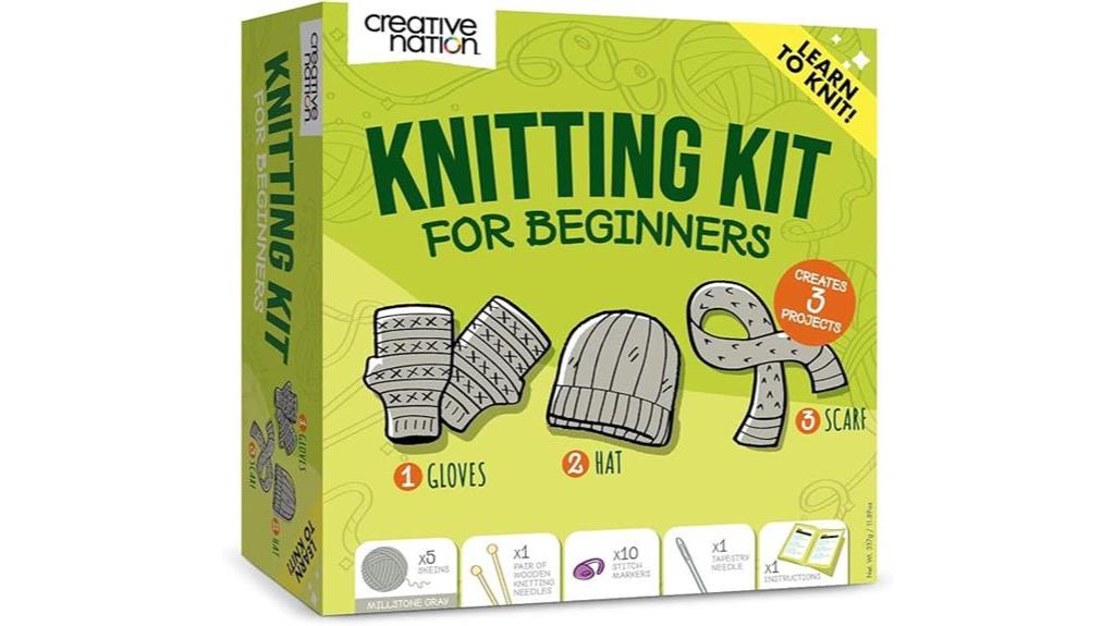 beginner knitting kit adults