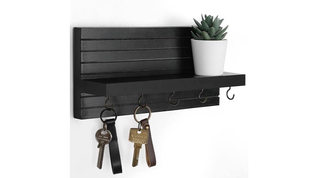 black decorative key holder