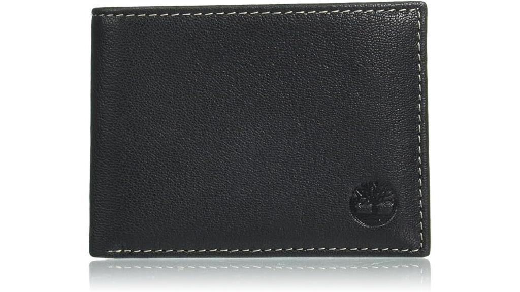 black rfid leather wallet