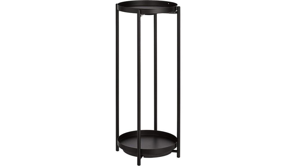 black round plant stand