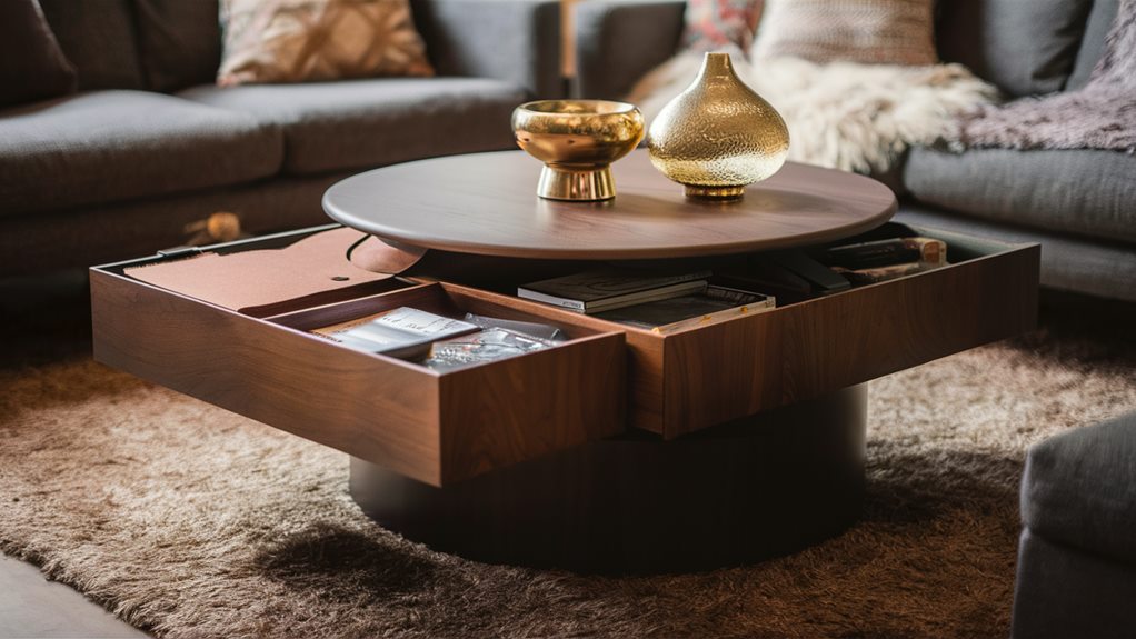 bookshelf doubles as table