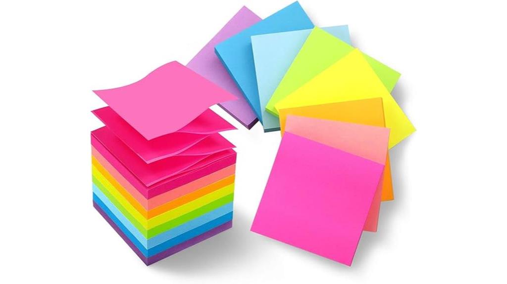 bright adhesive sticky notes