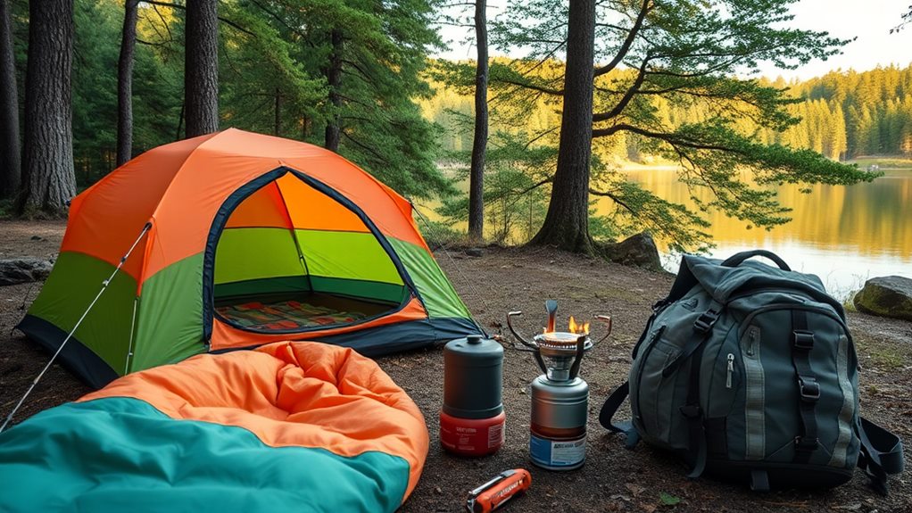 budget friendly camping gear selection