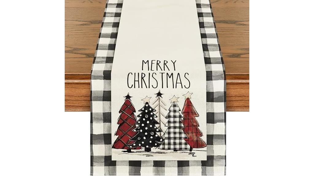 buffalo plaid table runner