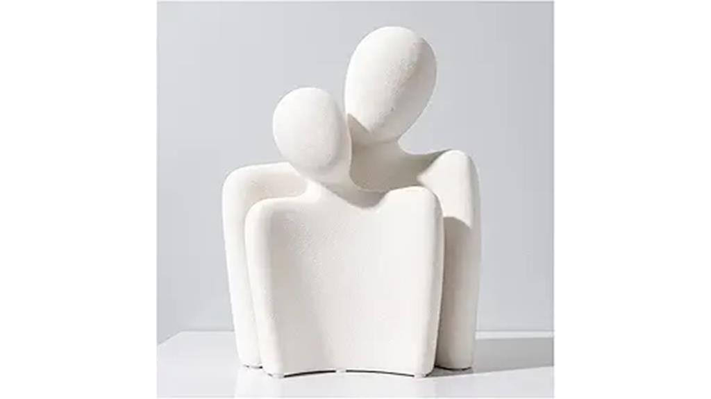 ceramic hugging couple figurine