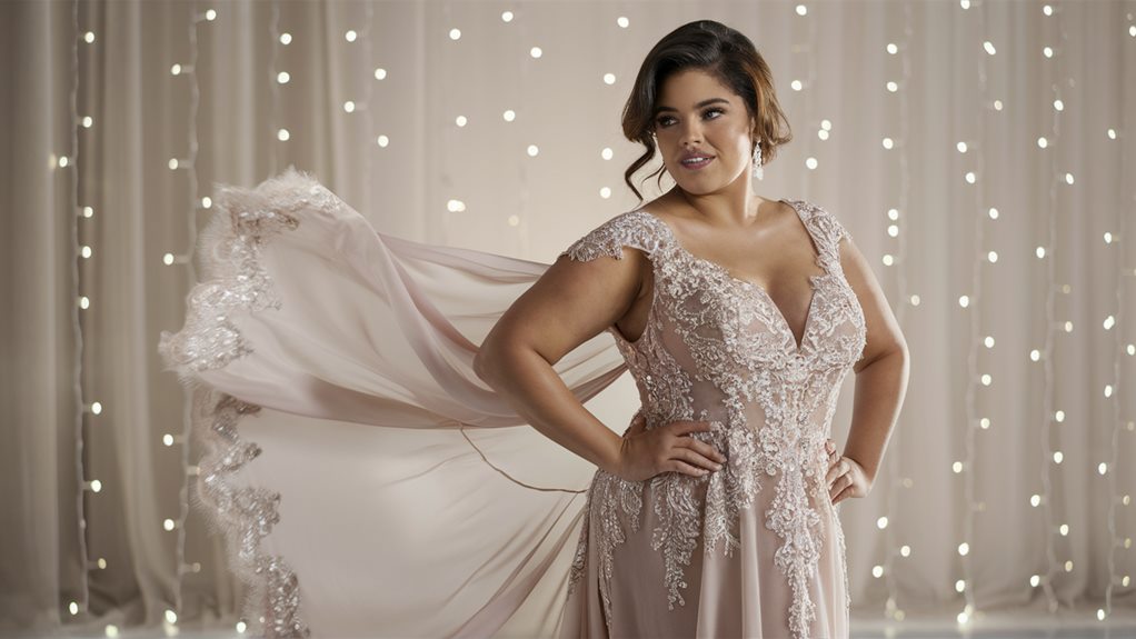 chic curvy evening attire