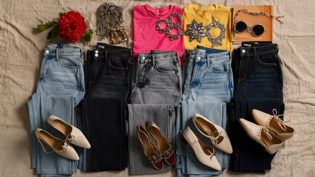 chic elevated denim trousers