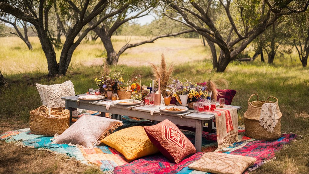 chic outdoor dining setting