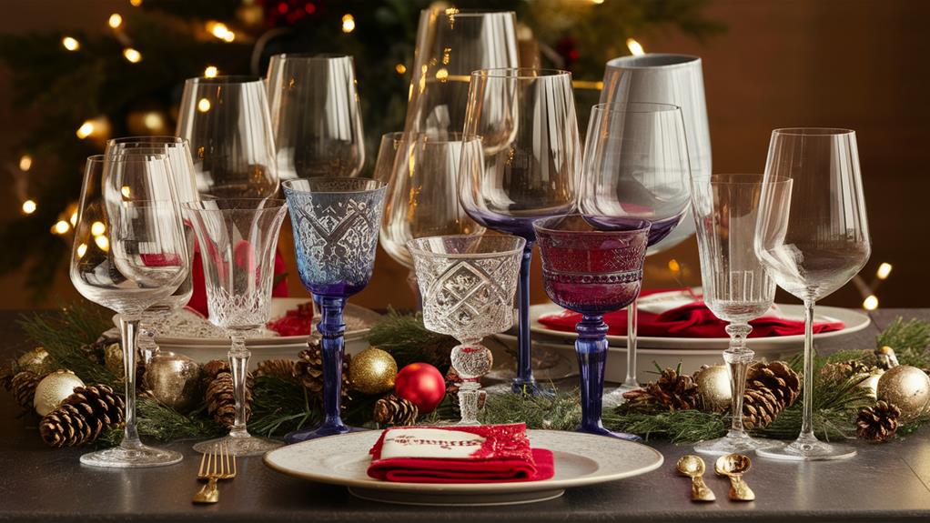 choosing festive wine glasses