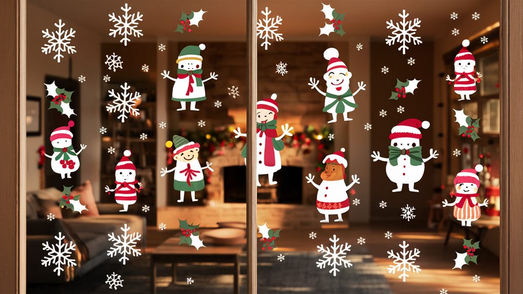 choosing holiday window clings