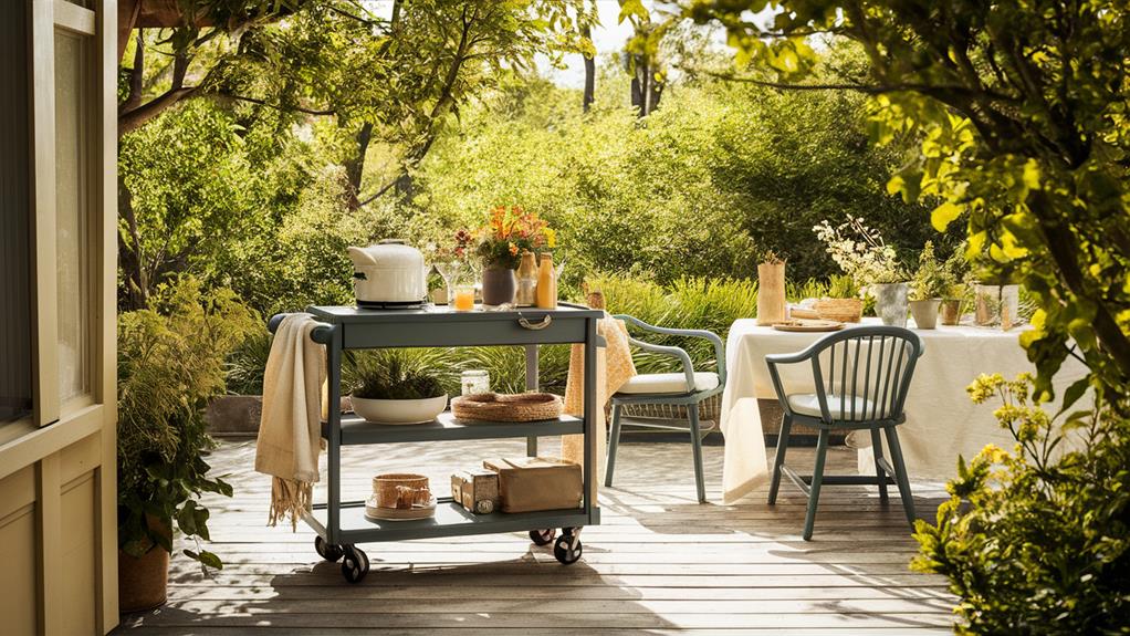 choosing outdoor serving cart