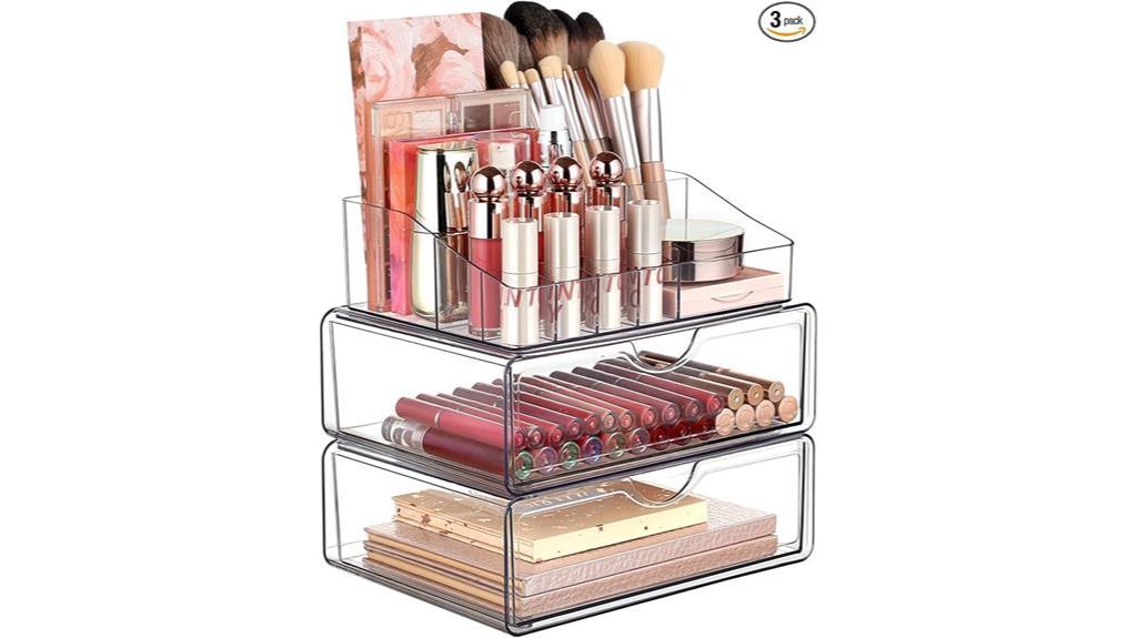 clear makeup organizer drawer