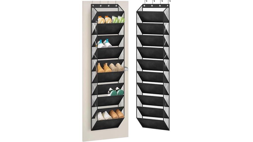 clear over door shoe organizer