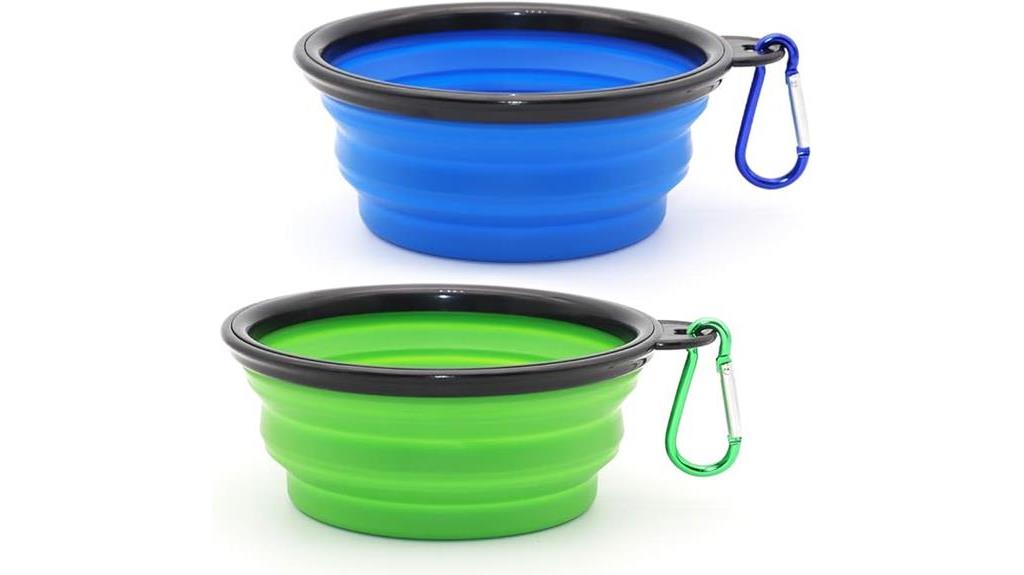 collapsible dog bowl set