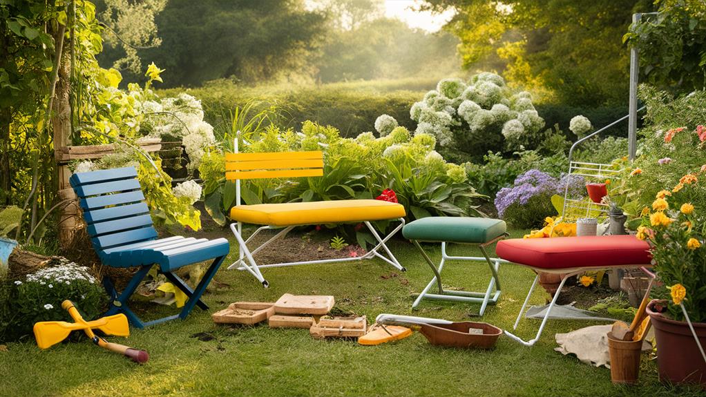 comfortable gardening kneeler benches