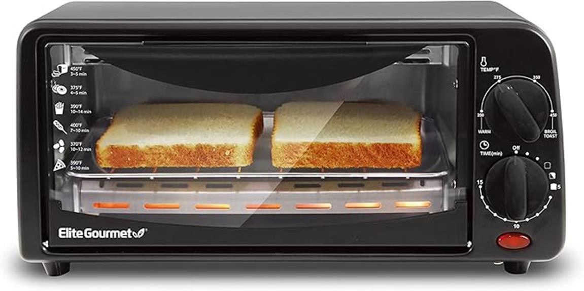 compact elite gourmet toaster