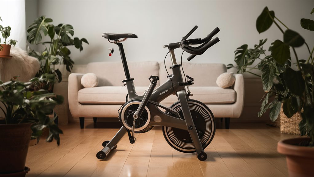 compact exercise bike design