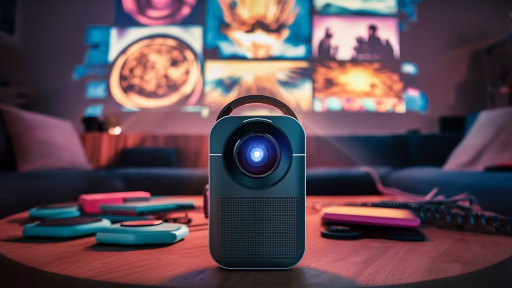 compact phone projector device