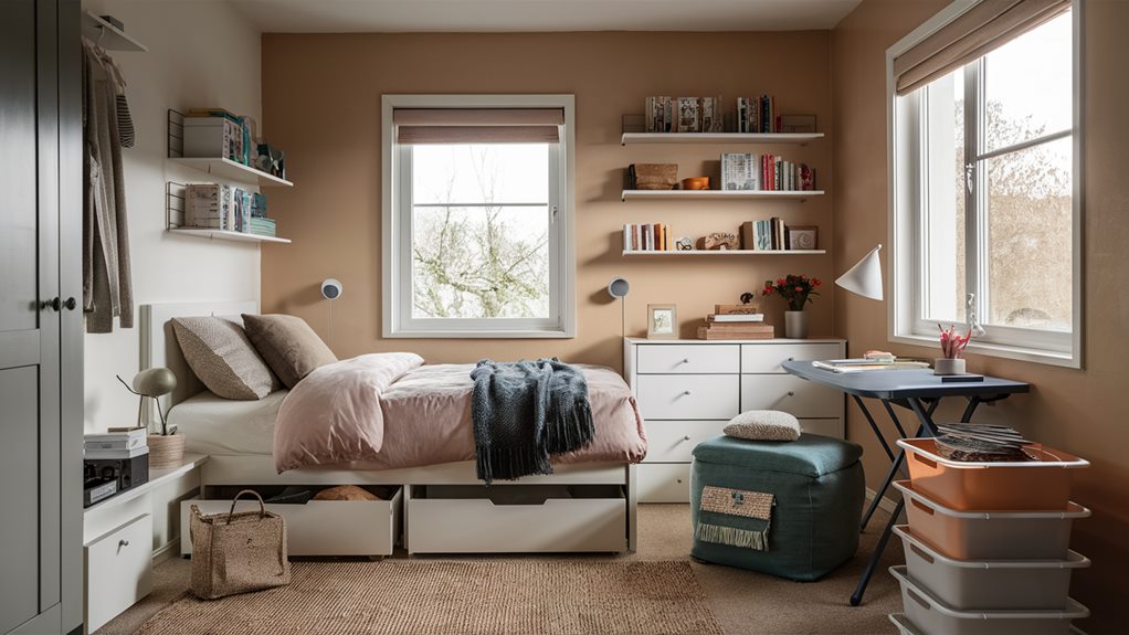 compact storage for small rooms