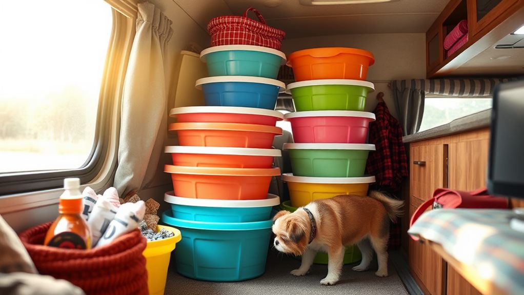 convenient storage for pet food