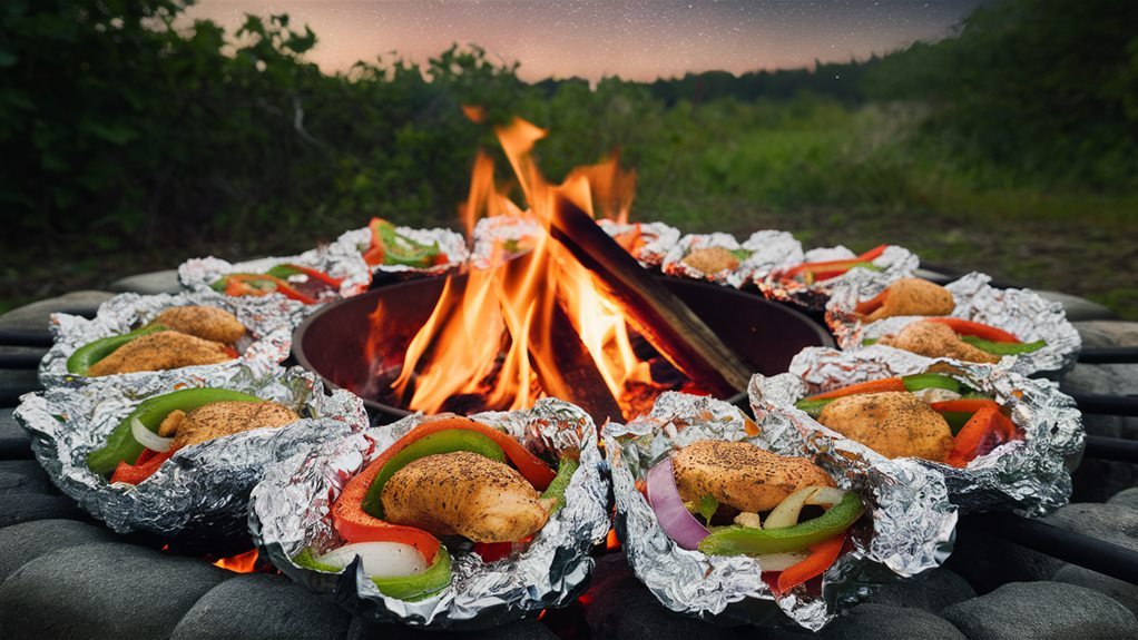 cooking fajitas in foil