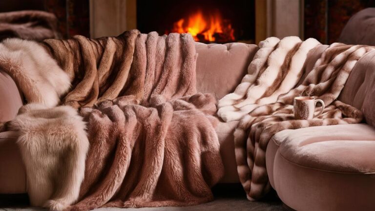 cozy faux fur throw blankets