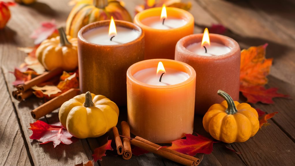 crafting autumn scented candles