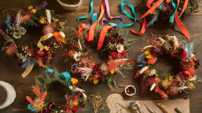 crafting wreaths at home