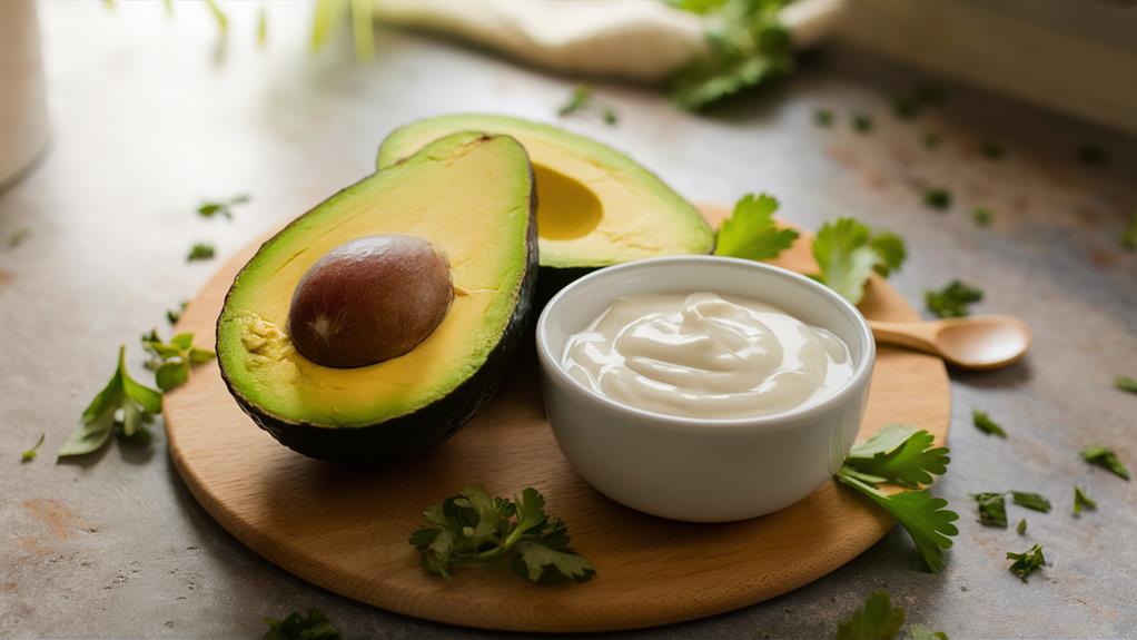 creamy avocado yogurt mask