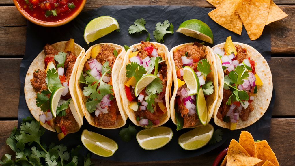 delicious authentic mexican tacos