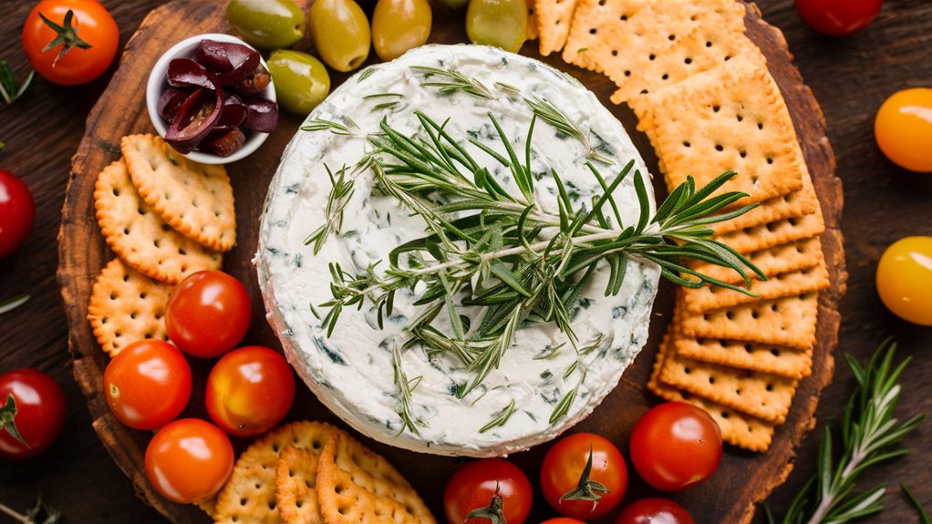 delicious cheese and herbs