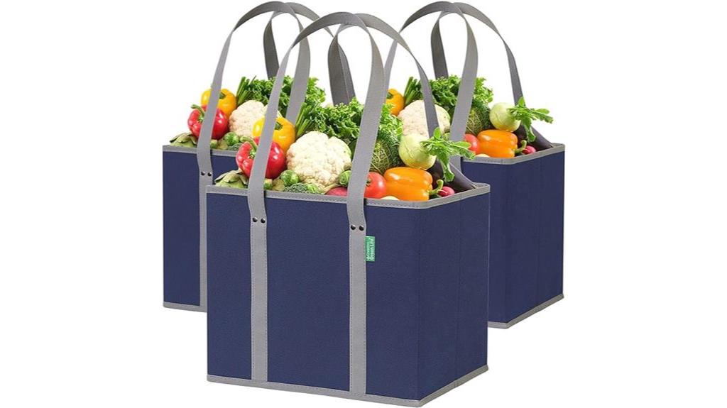 durable box shaped grocery bags