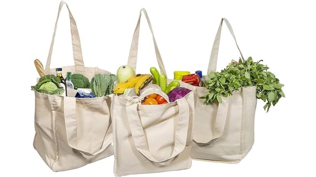 durable canvas grocery bags