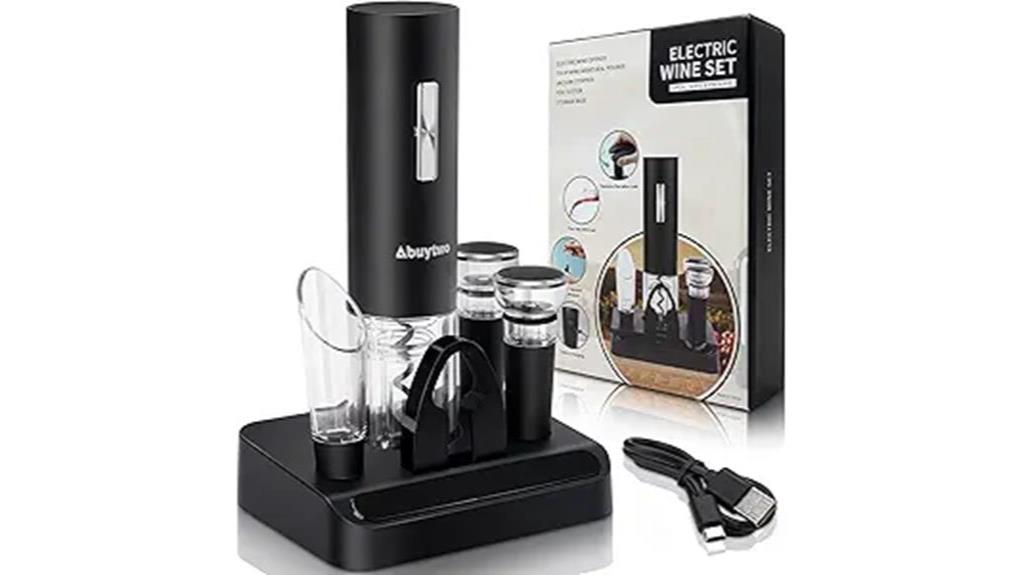 electric wine opener set