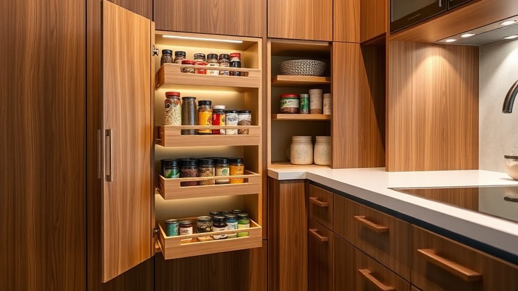 enhance organization with pull out shelves