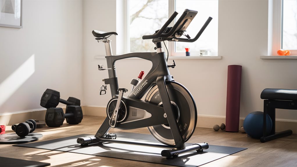 exercise on stationary bikes