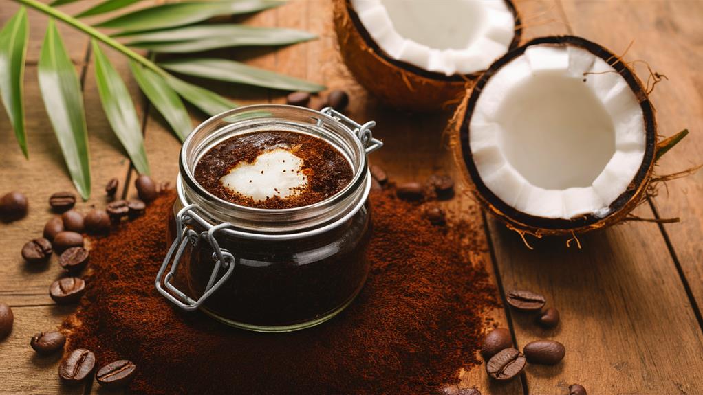 exfoliating coffee coconut scrub